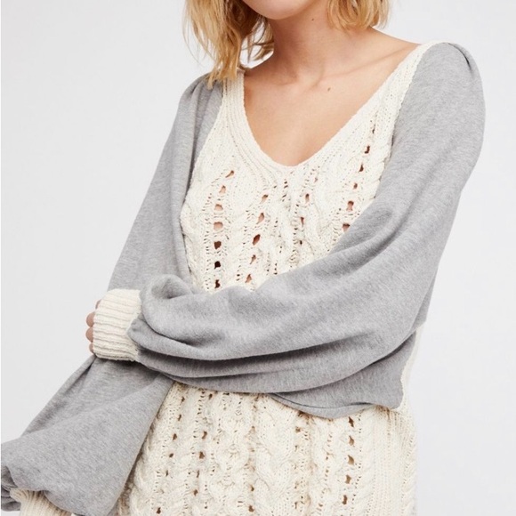 Free People Hideaway Cable Pullover